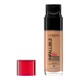 L'Oreal Paris Infallible Fresh Wear toffee pump shows smooth long-wear foundation