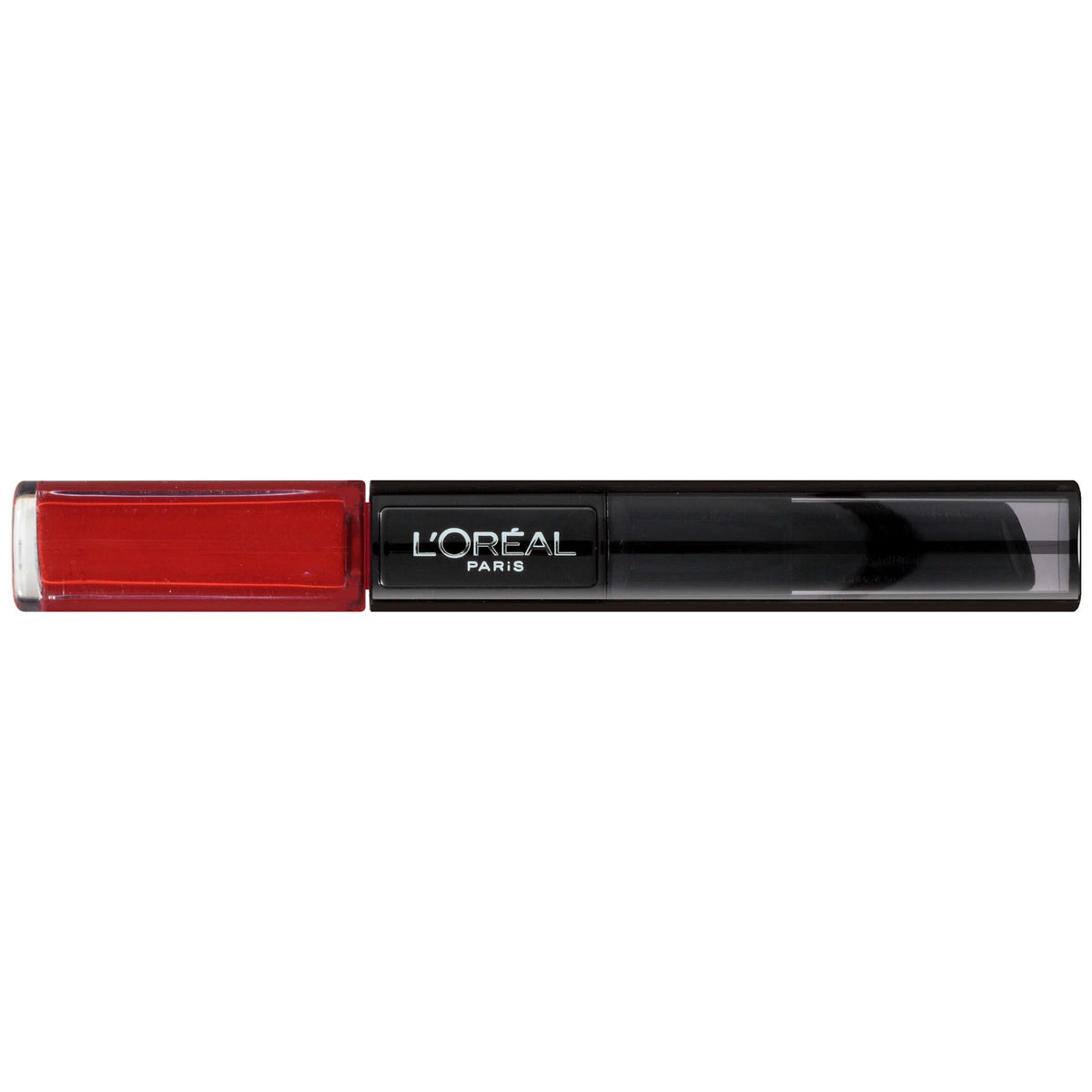 L'Oreal Paris Infallible Pro Last Lipstick Continual Crimson swatches show vibrant shade.