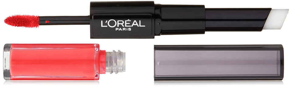 L'Oreal Paris Infallible Pro Last Captivated By Cerise swatch shows vibrant color all day