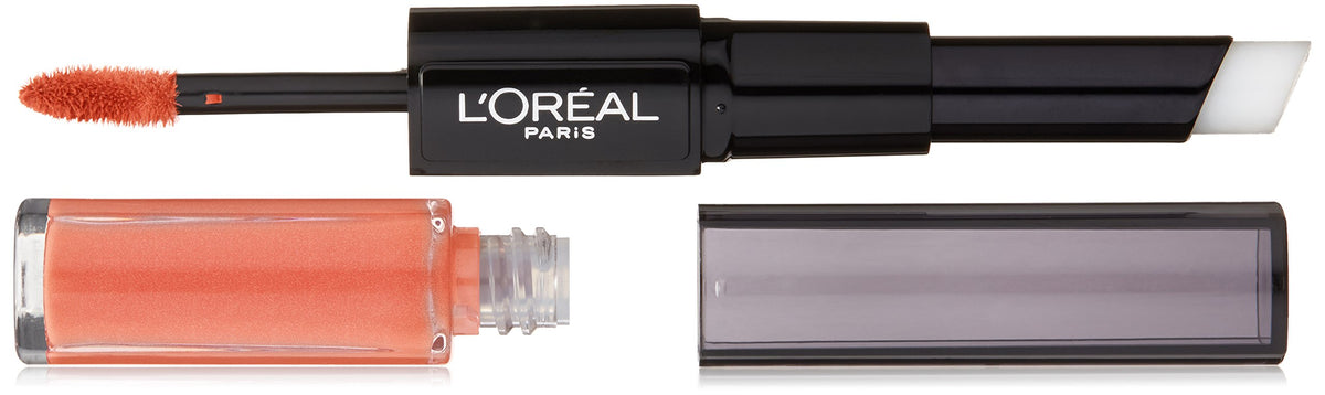 L'Oreal Paris Infallible Pro Last Lipstick Perpetual Apricot tube showing long-lasting color