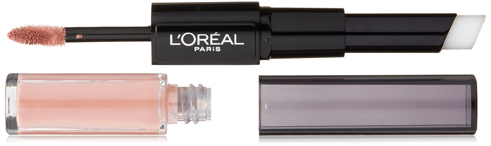L’Oréal Paris Infallible Pro Last Lipstick Rose Tattoo delivers long-lasting color with transfer resistance.