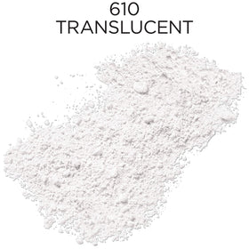 Setting powder dusting over makeup to lock in a shine-free look