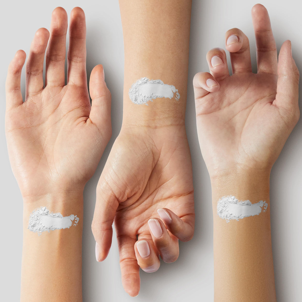 Translucent Pro-Sweep powder creating a soft focus matte finish on skin