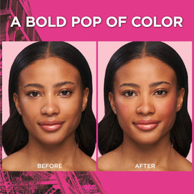 Application with brush for seamless blend of Infallible Soft Matte Blush