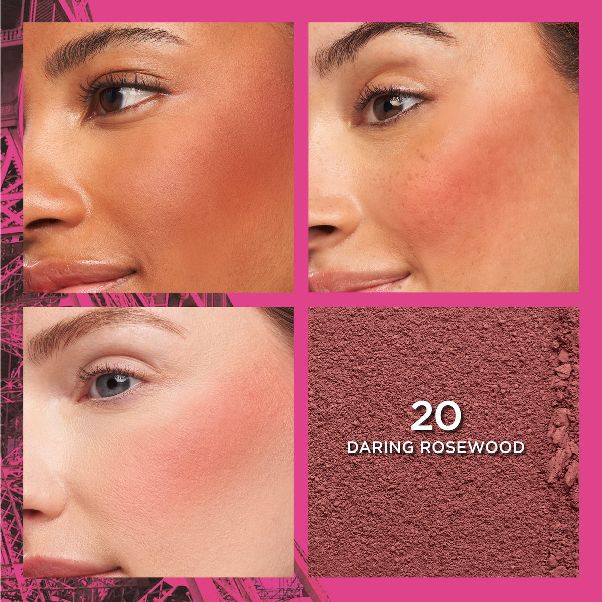 Swatch of L'Oreal Paris Infallible Soft Matte Blush Daring Rosewood 20 on skin