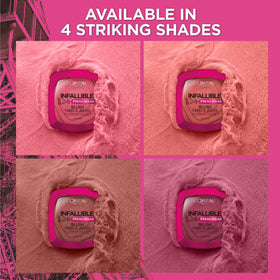Waterproof and sweatproof texture of Infallible Soft Matte Blush