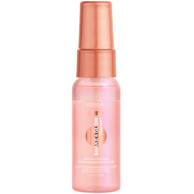 L’Oréal Paris Lumi Shake and Glow Dew Mist bottle pour delivering hydrating dewy glow.