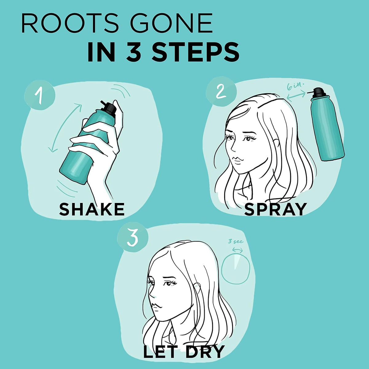Ammonia-free and peroxide-free formula of Magic Root Cover Up