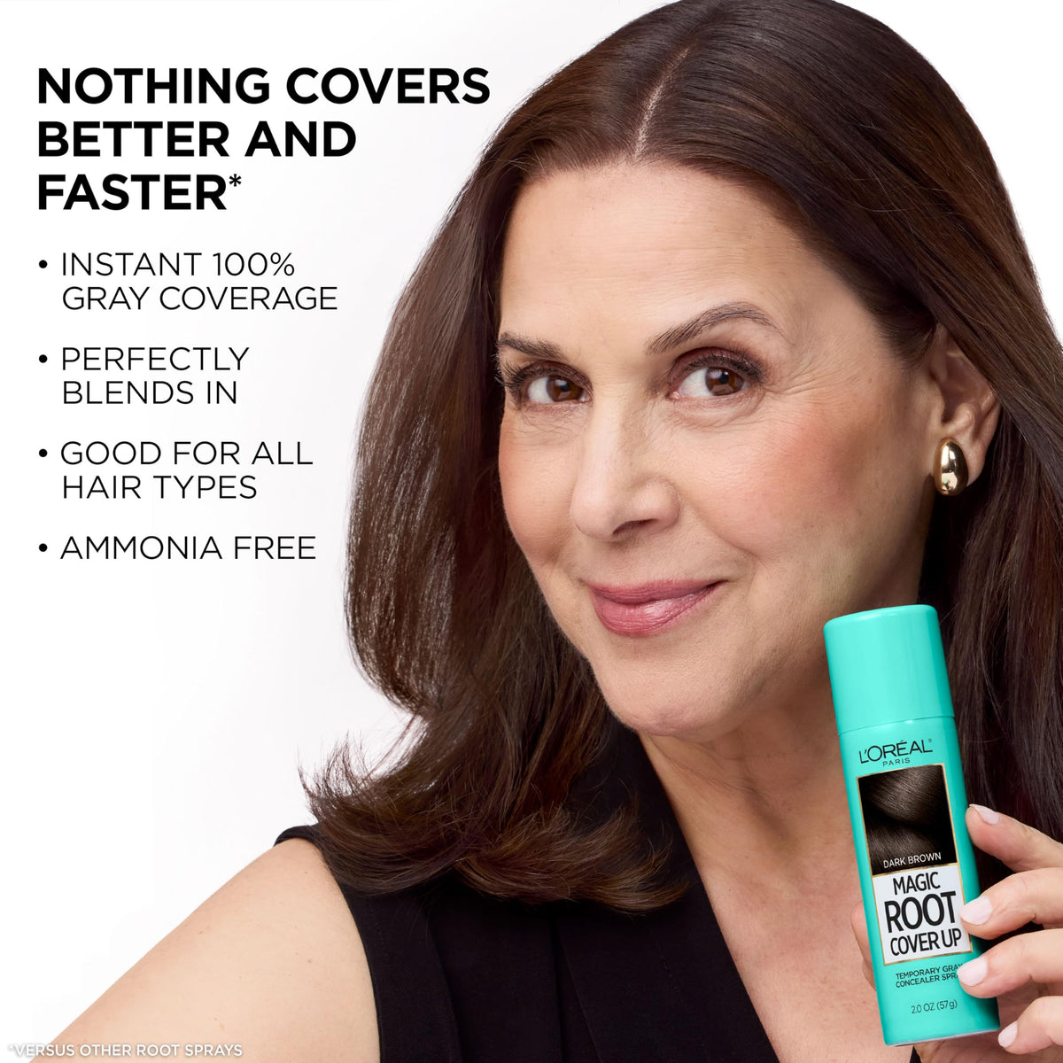 L'Oreal Paris Magic Root Cover Up peroxide-free formula for gentler use.