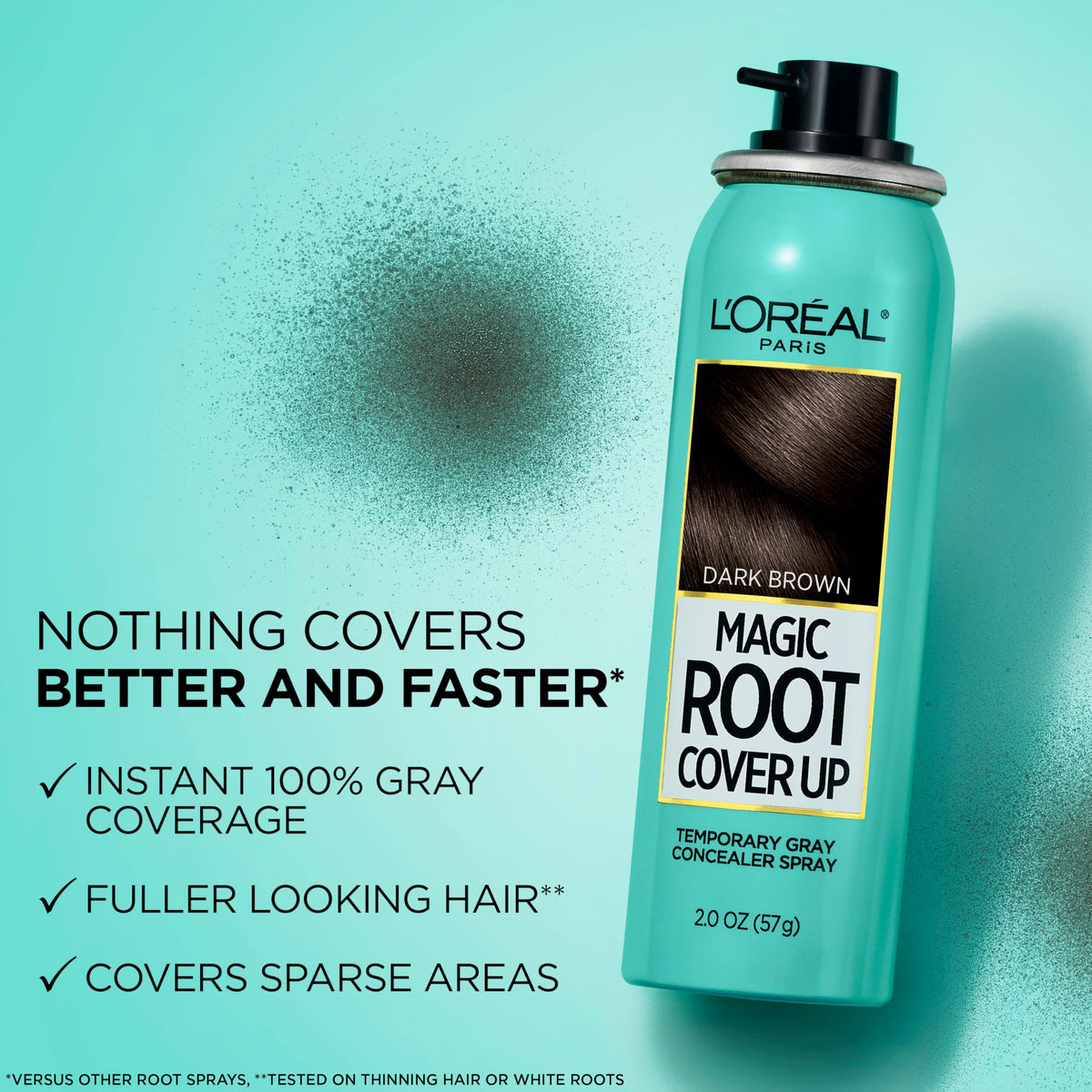 Magic Root Cover Up dries quickly with no sticky residue.