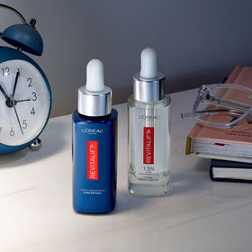 L'Oreal Paris Revitalift Derm Intensives collection display for renewal.