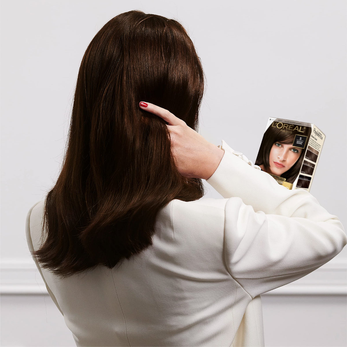 L'Oreal Paris Superior Preference final color on hair shows depth and glow