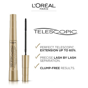 L'Oreal Paris Telescopic Mascara wand in action defines lashes