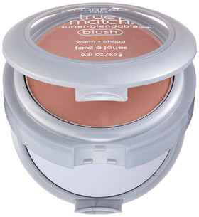 L'Oreal Paris True Match Blush Precious Peach on cheek demonstrates warm glow