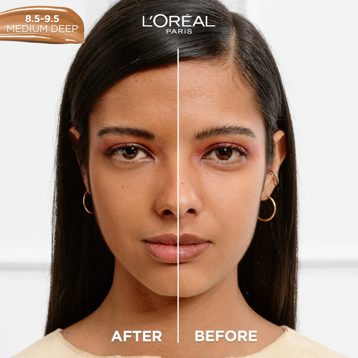 L'Oréal Paris True Match Nude Hyaluronic swatches on arm reveal even, radiant skin.
