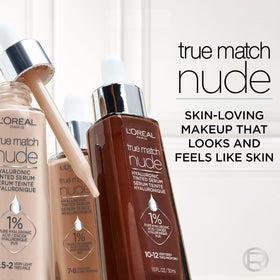 Suitable for all skin types, including sensitive skin, Loreal Paris True Match Nude Hyaluronic in tan-deep 7-8