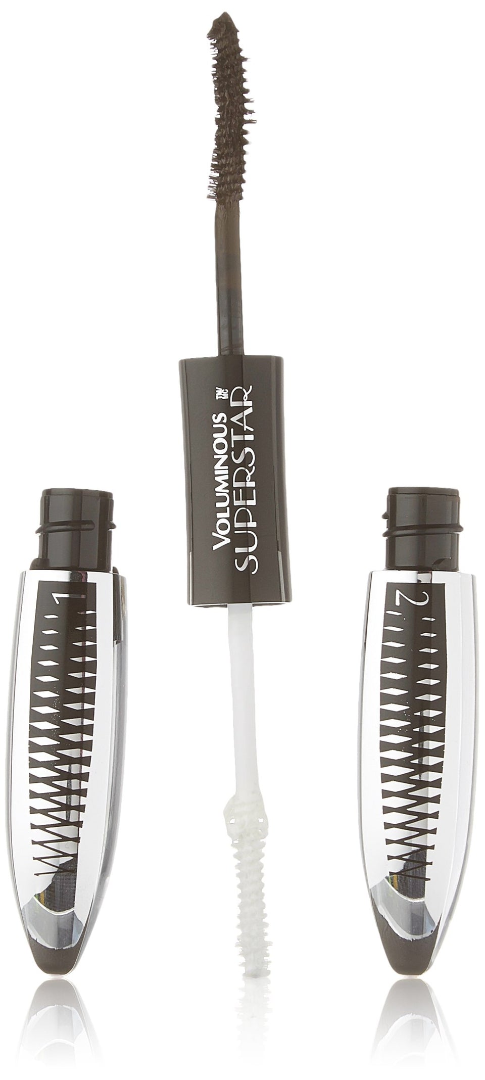 L’Oréal Paris Voluminous Superstar mascara primer bottle for dramatic, lifted lashes.