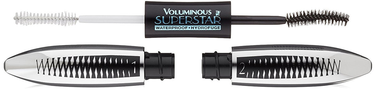 L'Oreal Paris Voluminous Superstar primer-lashes creates dramatic base.