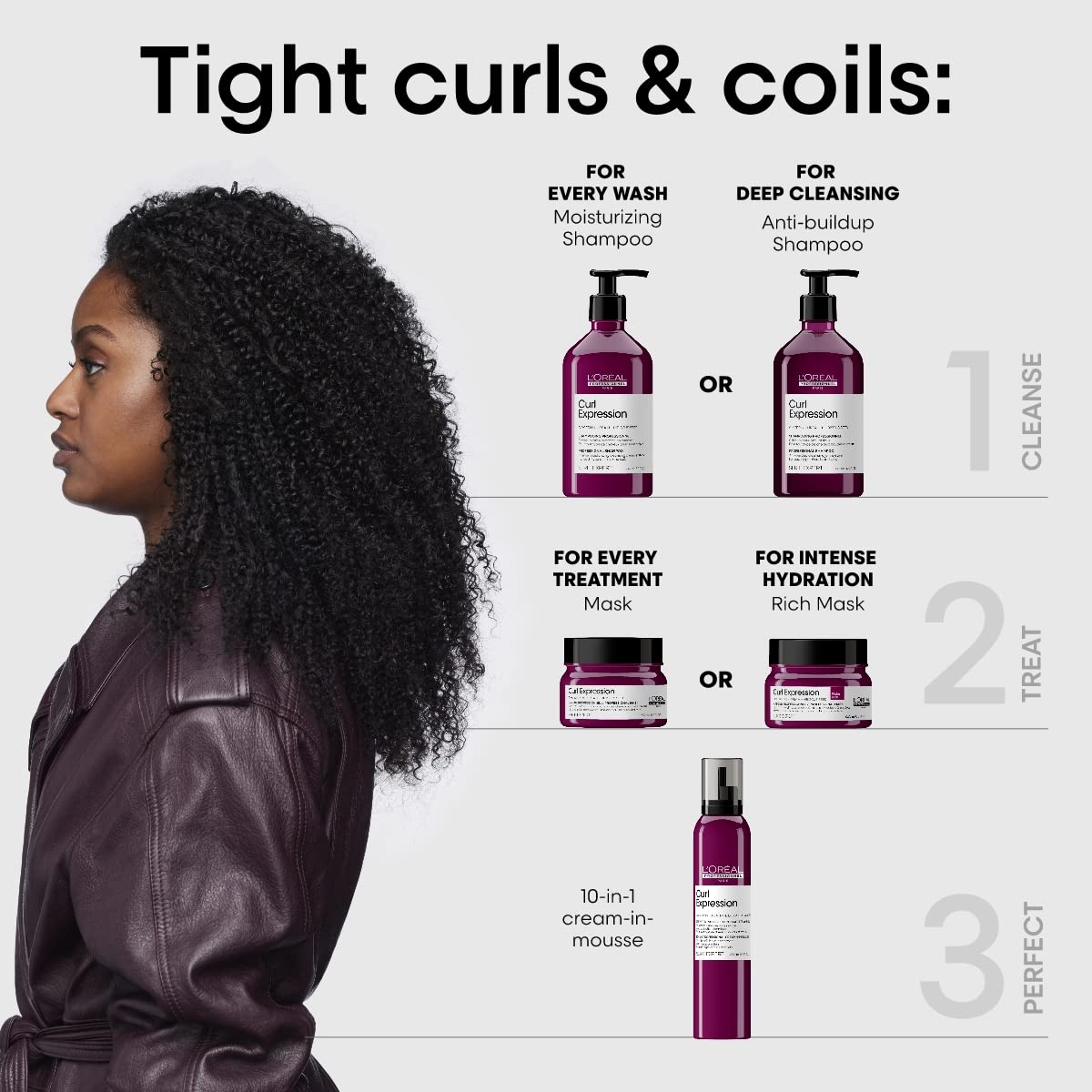 L’Oréal Professionnel Paris Curl Expression Rich Mask ingredients closeup featuring hibiscus seed and glycerin.