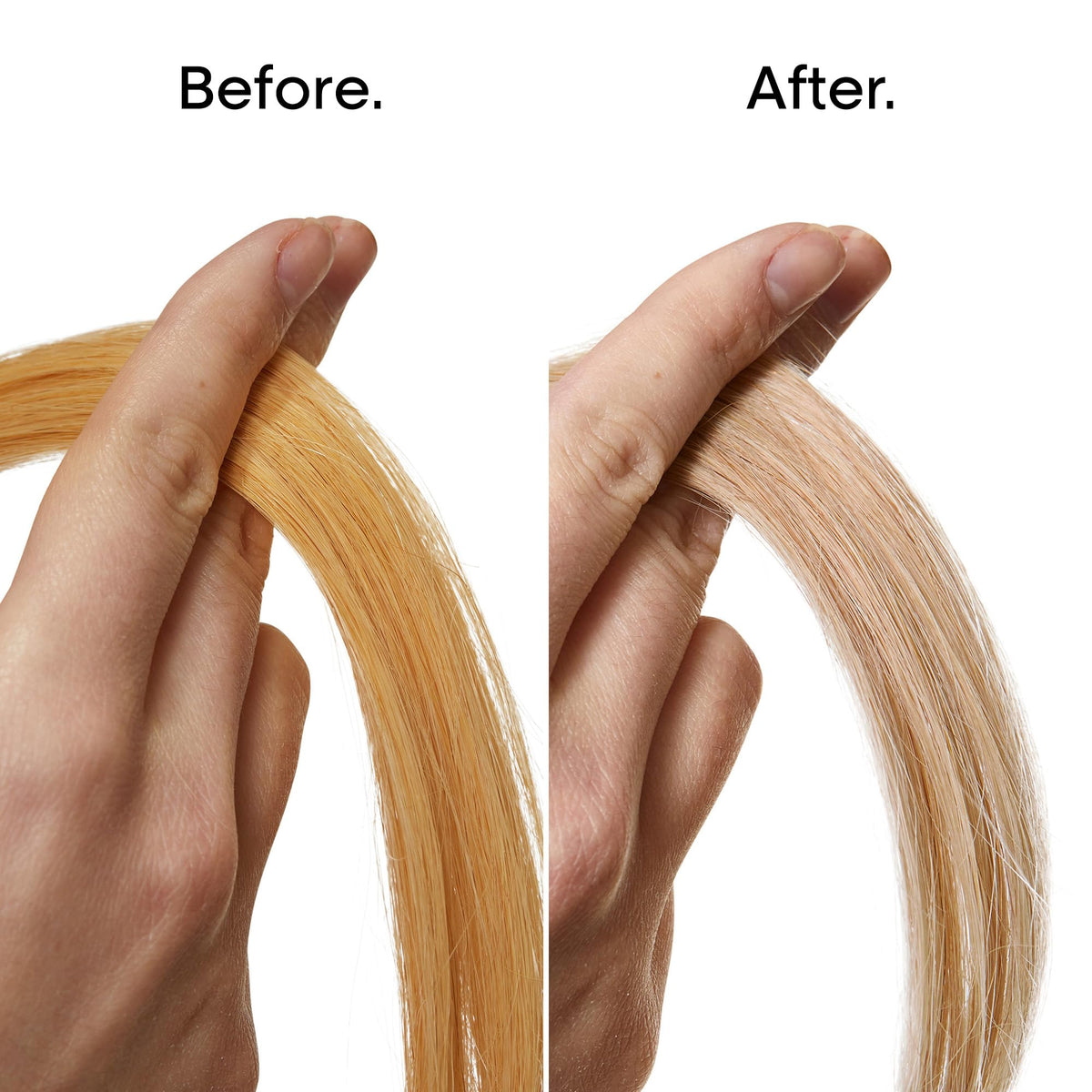 Creamy texture of L’Oréal purple conditioner ready for smooth, even application