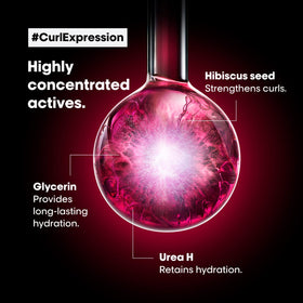 L’Oréal Professionnel Paris Curl Expression Rich Mask curl-movement shot shows soft, bouncy hair.