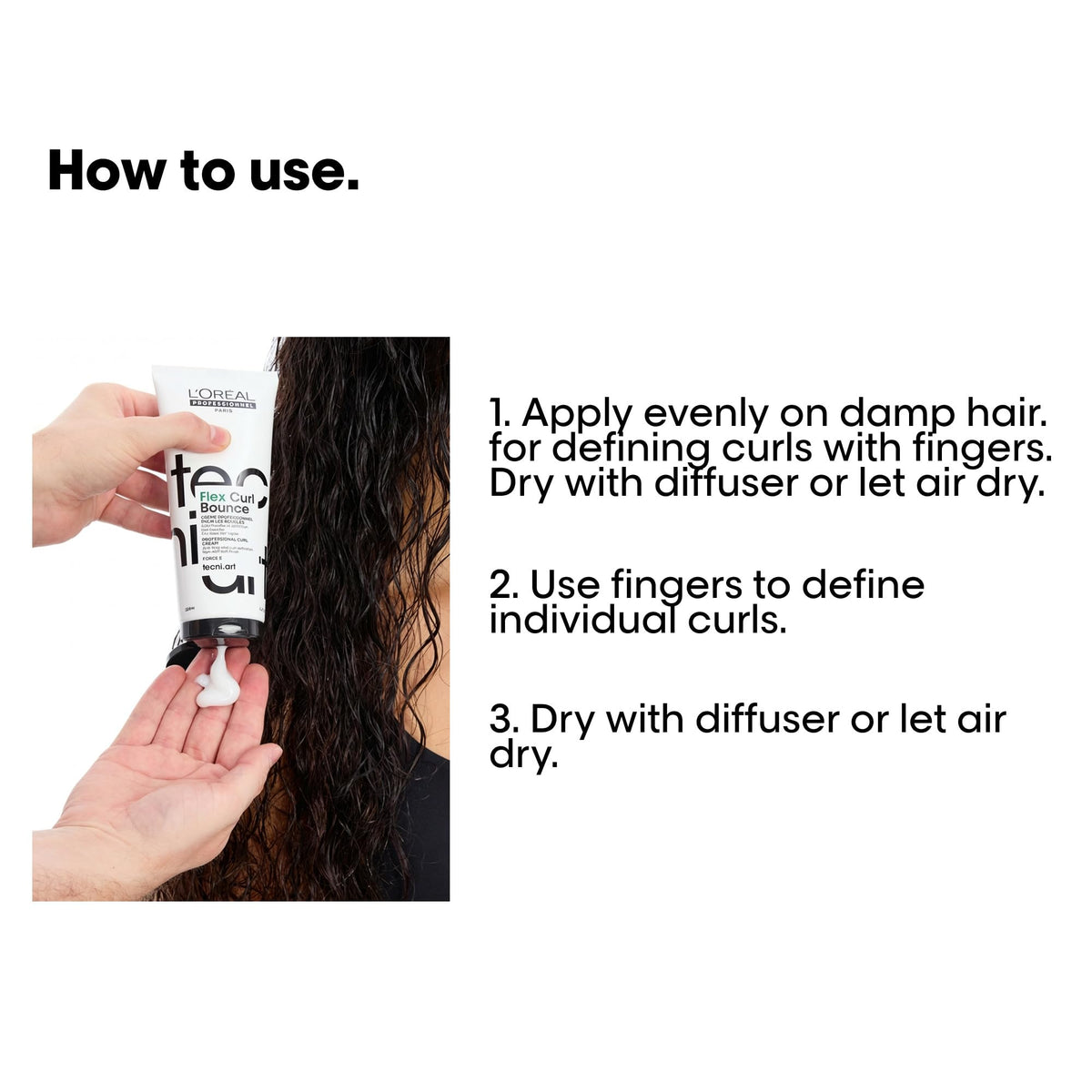 Diffuser session with L'Oréal Professionnel Paris Flex Curl Bounce for humidity-resistant curls