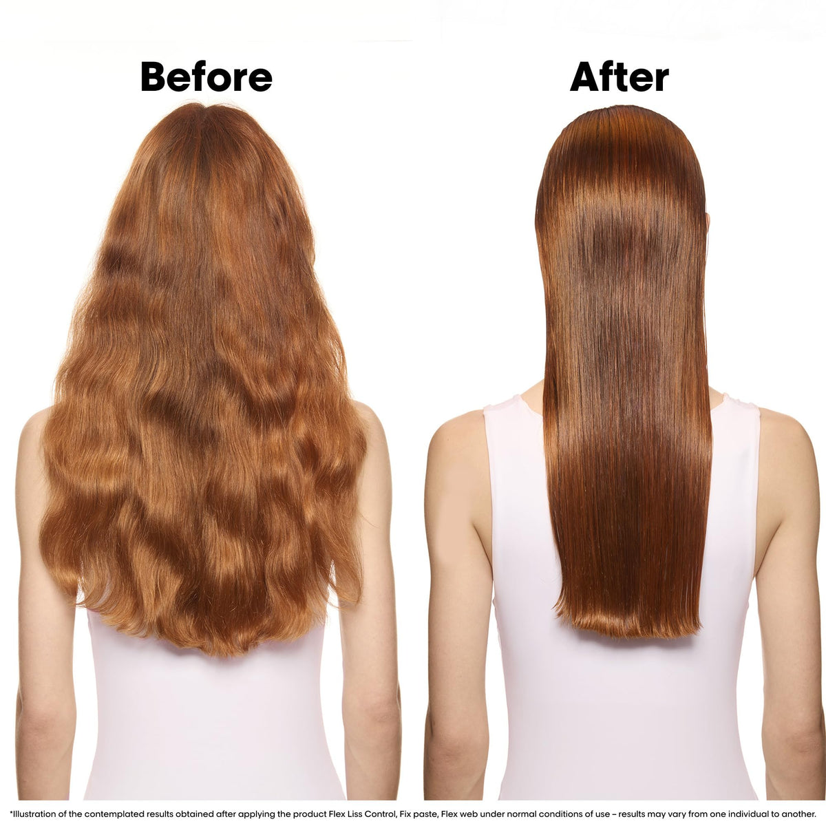 L'Oréal Professionnel Paris Liss Control smoothing cream on hands before application.