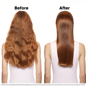 L'Oréal Professionnel Paris Liss Control smoothing cream on hands before application.