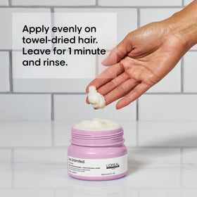 L’Oréal Professionnel Paris Liss Unlimited Mask strengthens hair fibers for a healthier look