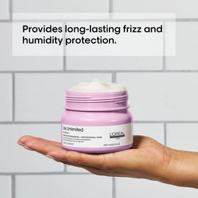 Creamy formula on hair strands delivering softness, shine, and smoothness after use
