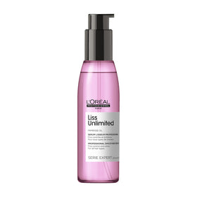 L'Oréal Professionnel Paris Liss Unlimited Serum bottle for frizz control and shine.