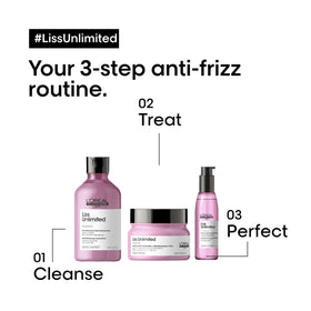 L’Oréal Professionnel Paris Liss Unlimited Shampoo frizz-control action on humid days.