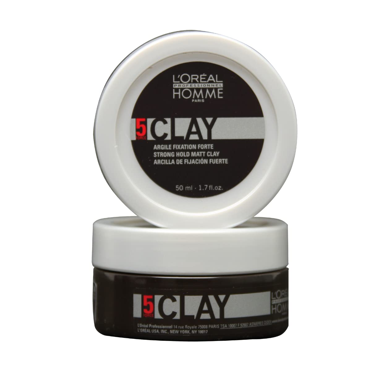 L'Oréal Professionnel Paris Styling Clay for Men with strong hold for defined styles.