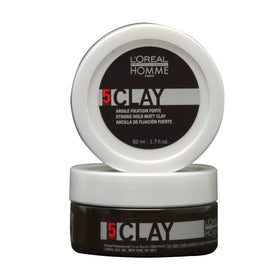 L'Oréal Professionnel Paris Styling Clay for Men with strong hold for defined styles.