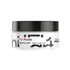 L’Oréal Professionnel Paris Styling Fix Paste packaging on shelf signals premium hold.