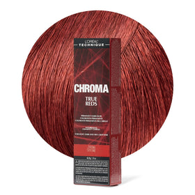L'OREAL TECHNIQUE Chroma True Reds bottle pour for vibrant, long-lasting red color.