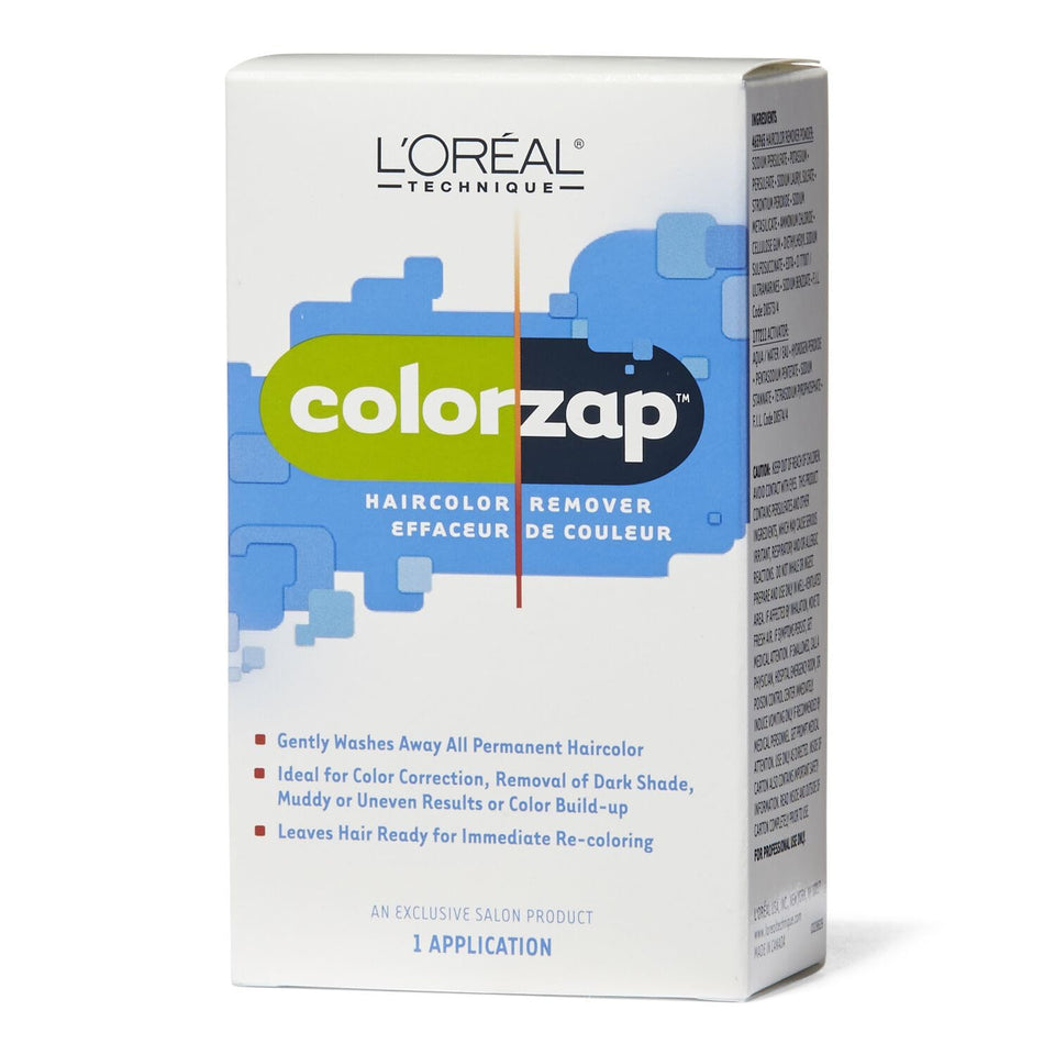 L'Oreal ColorZap bottle pour starts color removal for the next shade.