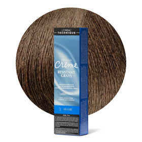 L'Oréal Technique Excellence Crème Resistant Grays box and tube for reliable gray coverage.