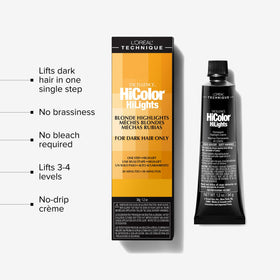L’Oréal Technique HiColor Golden Blonde swatch highlights rich, long-lasting color.