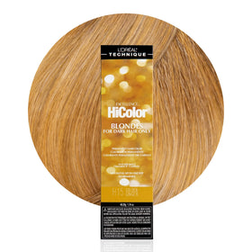 L'Oréal Technique HiColor Golden Ginger color cream on dark hair delivers rich, warm results.