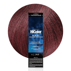L'Oreal Technique HiColor Violet & Blacks bottle shows rich violet shade for dark bases.