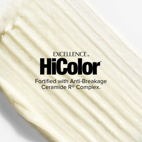 L'Oreal Technique HiColor Violet & Blacks finished look shows long-lasting color on dark hair.