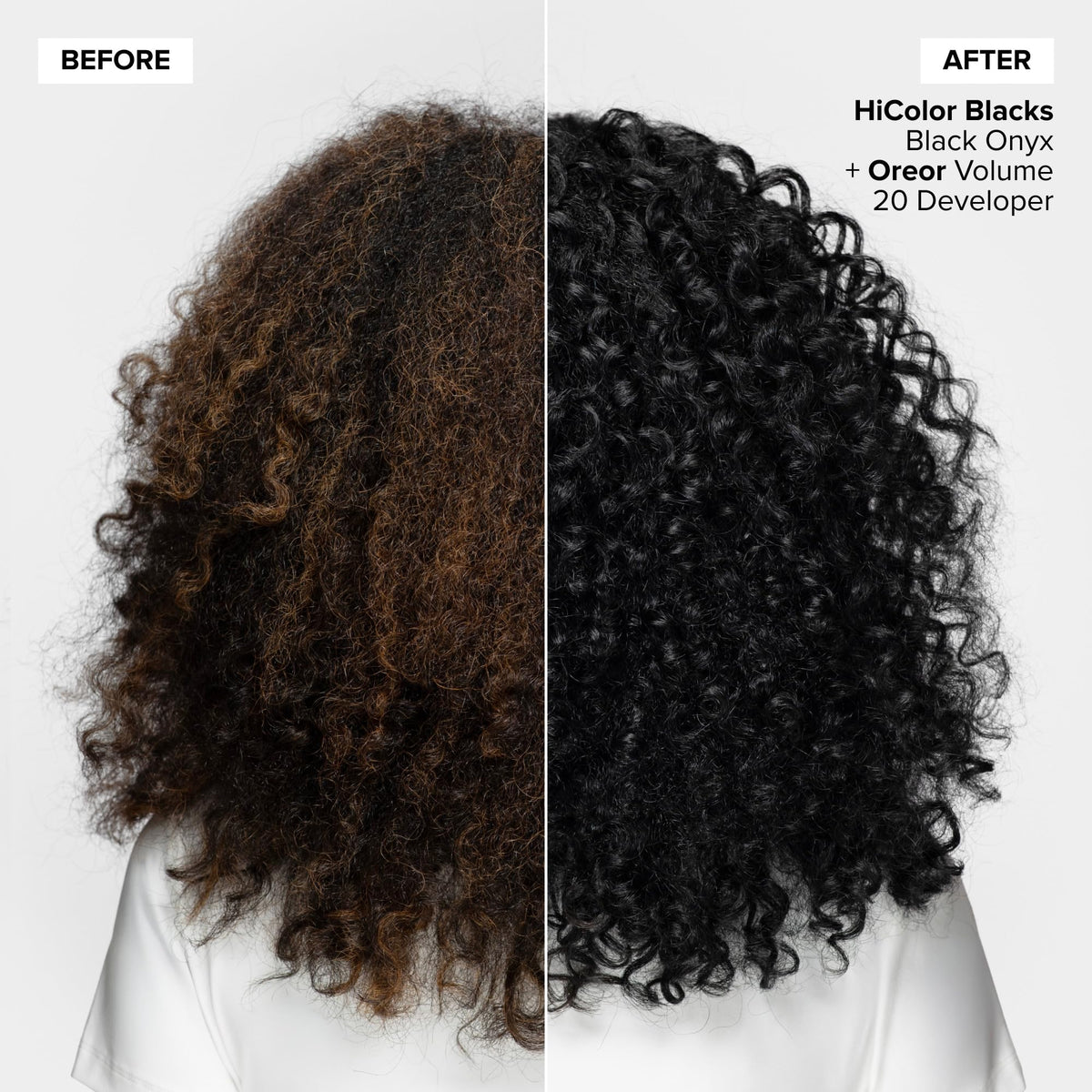 L'Oreal Technique HiColor Violet & Blacks lift action reveals 3-4 level lift on dark hair.