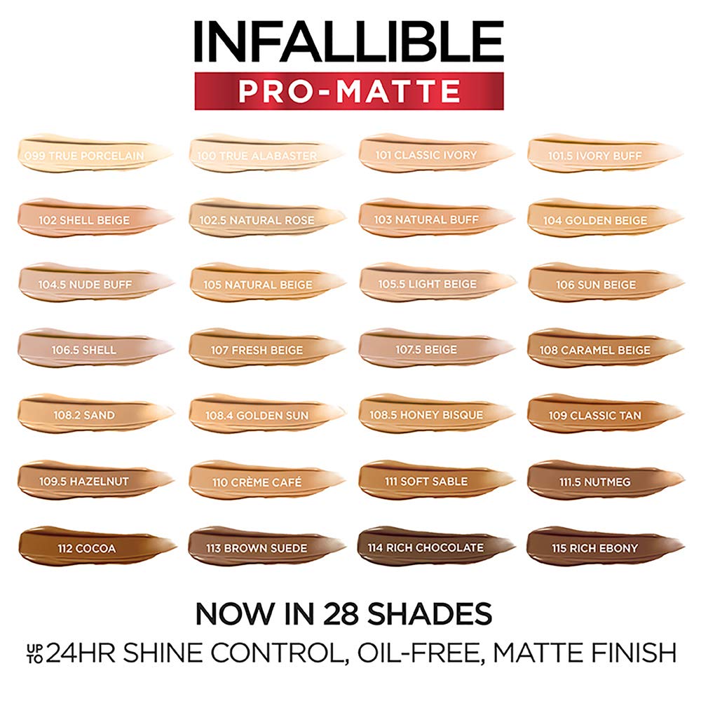 L'Oreal Paris Infallible Pro-Matte Foundation finger blend for even skin