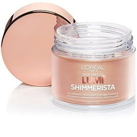 L'Oreal Paris Lumi Shimmerista Moonlight swatch on skin for a prismatic glow.
