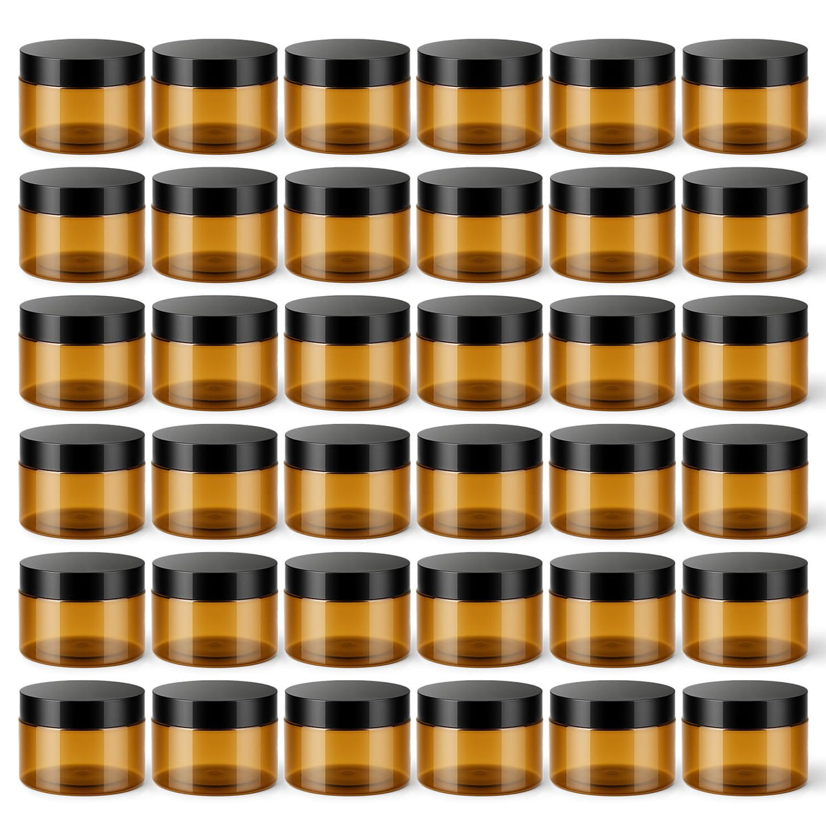 Loretoy 4 oz jars with lids in a 36-pack, ideal for organization and labeling.