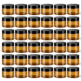 Loretoy 4 oz jars with lids in a 36-pack, ideal for organization and labeling.