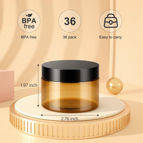 Loretoy BPA-free PET jars with screw lids for safe, reusable storage.