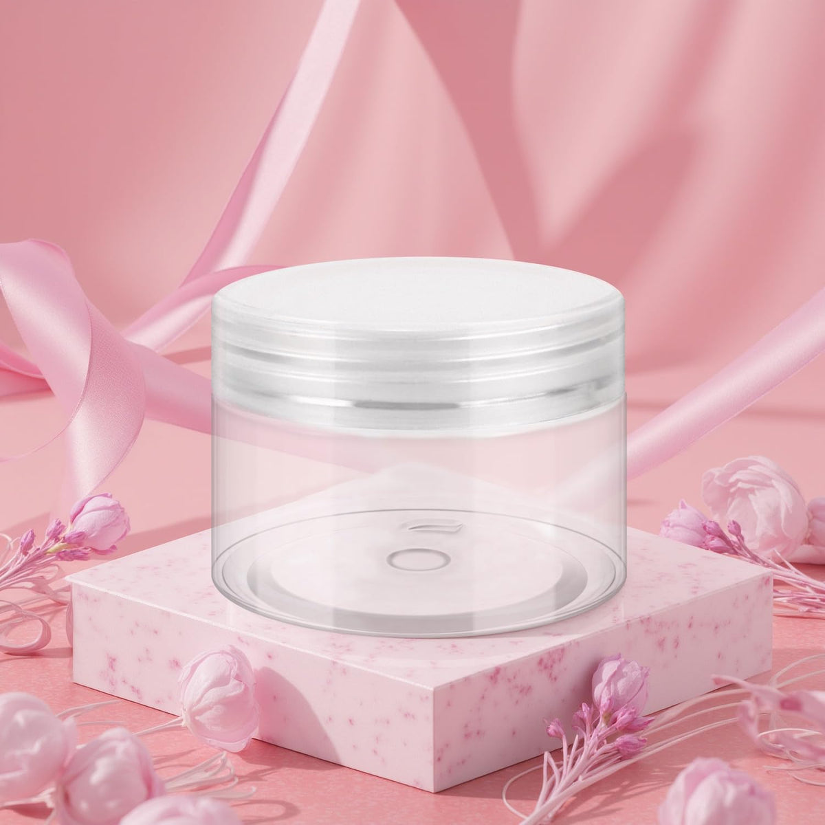 Loretoy transparent jar set keeps items organized and visible for travel or display.