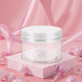 Loretoy transparent jar set keeps items organized and visible for travel or display.